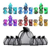 GWHOLE Lot de 42 Dés Jeux De Role Donjons et Dragons D&D Dice, Jeu de Dés Double-Couleur Polyédrique