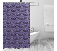 GWINDI Haunted Mansion Ensemble de rideaux de douche imperméables pour salle de bain avec 12 crochets 183 x 183 cm