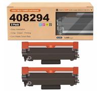 GWJJMK Compatible avec Le Jeu de Cartouches de Toner Haute capacité 408294 M97104, Convient aux imprimantes pour Ricoh SP230 SP230DNW SP230FNW SP230SFNW Couleurs Vives et Impression Nette 2*Black