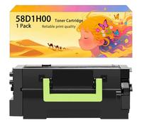 GWJJMK Ensemble de Cartouches de Toner Haute capacité 58D1H00 Compatible, Fonctionne pour Les imprimantes MS725dvn, 821dn, 822de, 823dn, 823n, 825, 826, MX721, 722, 722adhe, 822ade, 822a, 826 1*Black