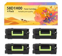 GWJJMK Ensemble de Cartouches de Toner Haute capacité 58D1H00 Compatible, Fonctionne pour Les imprimantes MS725dvn, 821dn, 822de, 823dn, 823n, 825, 826, MX721, 722, 722adhe, 822ade, 822a, 826 4 Black