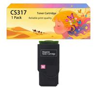 GWJJMK Ensemble de Cartouches de Toner Haute capacité 71B20K0 71B20C0 71B20Y0 71B20M0 Compatible avec Les imprimantes CS317 CS317dn CX317 CX317dn CS417 CS417dn CX417 CS517 1*Magenta