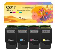 GWJJMK Ensemble de Cartouches de Toner Haute capacité 71B20K0 71B20C0 71B20Y0 71B20M0 Compatible avec Les imprimantes CS317 CS317dn CX317 CX317dn CS417 CS417dn CX417 CS517 4 *Color
