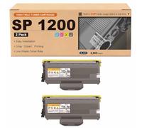 GWJJMK Ensemble de Cartouches de Toner Haute capacité Compatible 406837 Fonctionne avec Les imprimantes pour Ricoh Aficio SP1200 1200S 1200SF 1200SU 1210N Couleurs Vives et Impression Nette 2*Black