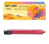 GWJJMK Ensemble de Cartouches de Toner Haute capacité Compatible 842038 842039 842040 842041 Fonctionne pour Ricoh Les imprimantes Aficio MP C300 C300SR MP C400 C400SR MP C401 C401SR 1*Magenta