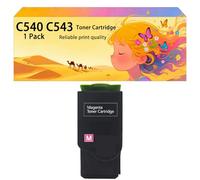 GWJJMK Ensemble de Cartouches de Toner Haute capacité Compatible C540H1KG C540H1CG C540H1MG C540H1YG Fonctionne pour Les imprimantes C540 C543 C544 C546 X543 X544 X546 X548 1*Magenta