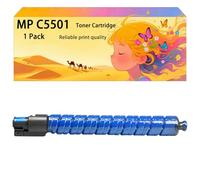 GWJJMK Ensemble de Cartouches de Toner Haute capacité Compatible MP C5501 841456 841459 841458 841457 Fonctionne avec Les imprimantes pour Ricoh Aficio MP C4501 C4501A C5501 C5501A C5501C 1*Cyan
