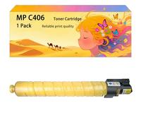 GWJJMK Ensemble de Cartouches de Toner Haute capacité Compatible MPC406 842211 842212 842213 842214 Fonctionne pour Ricoh Les imprimantes MP C306 C307 C307SP C406 C406ZSPF C407 C407S 1*Yellow