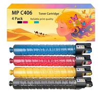 GWJJMK Ensemble de Cartouches de Toner Haute capacité Compatible MPC406 842211 842212 842213 842214 Fonctionne pour Ricoh Les imprimantes MP C306 C307 C307SP C406 C406ZSPF C407 C407S 4*Color
