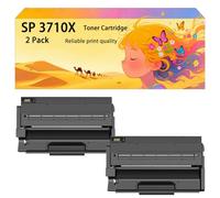 GWJJMK Ensemble de Cartouches de Toner Haute capacité Compatible SP3710, Fonctionne avec Les imprimantes pour Ricoh SP 3710SF SP 3710DN, Couleurs Vives et Impression Nette 2 Pack Black