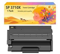 GWJJMK Ensemble de Cartouches de Toner Haute capacité Compatible SP3710, Fonctionne avec Les imprimantes pour Ricoh SP 3710SF SP 3710DN, Couleurs Vives et Impression Nette 1 Pack Black