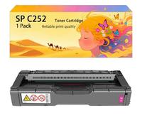 GWJJMK Ensemble de Cartouches de Toner Haute capacité compatibles 407716 407717 407718 407719 Fonctionne Les imprimantes pour Ricoh SP C252DN C252SF C262DNW Couleurs Vives à Haut rendement 1*Magenta