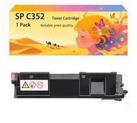 GWJJMK Ensemble de Cartouches de Toner Haute capacité compatibles 408211 408212 408213 408214 fonctionnant pour Ricoh Les imprimantes SP C352DN et SP C350, Couleurs Vives à Haut rendement 1*Magenta