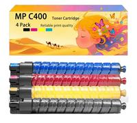 GWJJMK Kit de Cartouches de Toner Haute capacité Compatible 841550 841551 84155 841553 Fonctionne pour Ricoh Les imprimantes Aficio MP C300 C300SR MP C400 C400SR MP C401 C401SR 4*Color