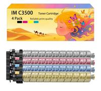 GWJJMK Kit de Cartouches de Toner Haute capacité Compatible 842255 842256 842257 842258 Fonctionne pour Ricoh Les imprimantes IM C3000 IM C3500 IMC3000 IMC3500 C3500LT 4 *Color