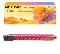 GWJJMK Kit de Cartouches de Toner Haute capacité Compatible MP C3502 841647 841648 841649 841650 Fonctionne avec Les imprimantes pour Ricoh Aficio MP C3002 C3502 C3002RM C3502RM 1*Magenta