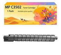 GWJJMK Kit de Cartouches de Toner Haute capacité Compatible MP C3502 841647 841648 841649 841650 Fonctionne avec Les imprimantes pour Ricoh Aficio MP C3002 C3502 C3002RM C3502RM 1*Black