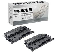 GWJJMK MX-601HB MX601HB Boîte de Toner usagé Conteneur de déchets Compatible pour Remplacement d'origine pour imprimantes pour Sharp MX-6500n MX-6580N MX-7090N 7500n 7580N 8090N 2*Black