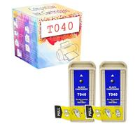 GWJJMK T040 T041 E040 E041 040 041 Remplacement Compatible en Cartouche À Encre Noir Et Couleur pour Epson Imprimante C62 / CX3200 2 Black