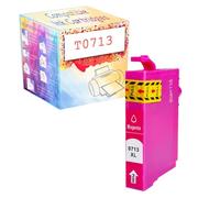 GWJJMK T0711 T0712 T0713 T0714 0711 0712 0713 0714 Remplacement Compatible en Cartouche en Cartouche en Noir et Couleur pour Epson D78 D92 DX7000F DX5000 DX4050 DX4000 DX44 Magenta