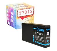 GWJJMK T7011 T7012 T7013 T7014 Remplacement Compatible en Cartouche en Cartouche en Noir Et Couleur pour Epson WP 4025 4015 4525 4545 4595 Imprimante Cyan