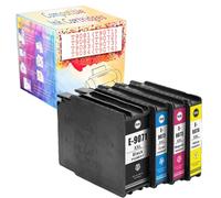 GWJJMK T9071 T9072 T9073 T9074 T9081 T9082 T9083 T9084 Remplacement Compatible en Cartouche à Encre Noir et Couleur pour Epson WF-6090DW 1 Set