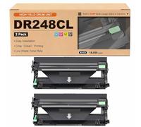 GWJJMK Unité de Tambour Haute capacité DR248CL Compatible, Remplacement pour Les imprimantes pour DCP-L3555CDW 3560CDW 3515CDW 3520CDW MFC-L3760CDW unité d'imagerie avec Cartouche de Tambour 2*Black