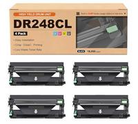 GWJJMK Unité de Tambour Haute capacité DR248CL Compatible, Remplacement pour Les imprimantes pour DCP-L3555CDW 3560CDW 3515CDW 3520CDW MFC-L3760CDW unité d'imagerie avec Cartouche de Tambour 4*Black