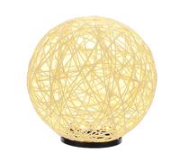 GWJKG 1pc Beige Rattan Balle Lampe créative lumière de Nuit Chambre à Coucher éclairage décoratif Chaud pour Une atmosphère Confortable Batterie avec des Batteries incluses