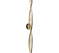GWJKG Applexion Moderne Milieu du siècle Long Crystal en Laiton linéaire Clair Vanité Salle de Bain Noire sur Miroir Lampe Murale pour la Chambre à Coucher Hôtel (Noir)