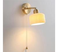 GWJKG Applexion Murale en Laiton Japonaise Moderne CERAMIQUE Lampe Mur ALIMENTABLE AL26 / E27 avec chaîne Traction pour Chambre Couloir Salle de Bain