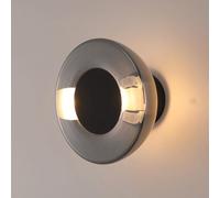 GWJKG Application Murale Ronde LED 5W Moderne - Lampe en Verre Gris fumé Minimaliste décor créatif Maison soufflé par la Bouche pour Chambre à Coucher Couloir 3000K Lumière Chaude