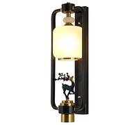 GWJKG Applique Murale Chinoise inspirée du cerf Sika en cuivre, pour Une décoration Zen Moderne