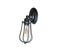 GWJKG Applique murale industrielle Vintage Lighting Réglable Rustic Wire Iron Metal Cage Oil Rubbed Wall Light Shade Antique Fixture 3W - Waterproof