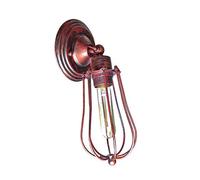GWJKG Applique murale industrielle Vintage Lighting Réglable Rustic Wire Iron Metal Cage Oil Rubbed Wall Light Shade Antique Fixture 3W - Waterproof