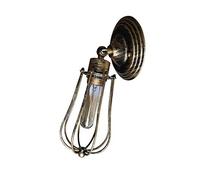 GWJKG Applique murale industrielle Vintage Lighting Réglable Rustic Wire Iron Metal Cage Oil Rubbed Wall Light Shade Antique Fixture 3W - Waterproof