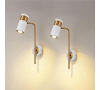 GWJKG Approches murales Lire Chevet Éclairage Lampe Murale Minimaliste Moderne pour Le Couloir Salle Bain de la Chambre (Blanc)