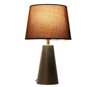 GWJKG Bedside Nordic Wrought Iron Touch Desk Fabric Lampshade Reading Lamp Bedroom Table Lamps for Living Room (Color : White)