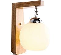 GWJKG Bracket en Bois Massif de Lampe à Ombre en Verre Moderne, LED Mur Mall Light Compatible avec Le Salon Coupchage de Chambre à Coucher Lalway Liltures Lámppara de Pared, Chandelier Ceilin