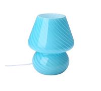 GWJKG Champignon Style rétro, Lampe Chevet translucide en Verre, adaptée à Chambre, décoration de la Maison, Cadeau adapté Salon, dortoir, au Bureau, (Bleu rayé)