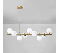 GWJKG CHANDELERS Chandelier 7-Light Mid Century Chandelier Pendant Light Black and Chandelier Globe Globe Globe Plafond Plafant Light for Living Room Bedroom Kitchen (Blanc) (7) (Noir)