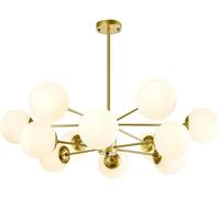 GWJKG Chandelier Chandelier Mid Century, lumières moléculaires créatives, Finitions Noires Mates Lampe de plafond5 Moderne, Nordique -Black. 12 tête (doré., 12 têtes)