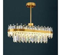 GWJKG Chandelier Light Luxury Crystal Chandelier, Designer Moderne, combiné atmosphérique, pour Salle à Manger de Salle à Manger Light, CM Ovale (80 cm Ovale)