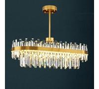 GWJKG Chandelier Light Luxury Crystal Chandelier, Designer Moderne, combiné atmosphérique, pour Salle à Manger de Salle à Manger Light, CM Ovale (CM Ovale)