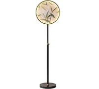 GWJKG Corner Bedroom Metal Standing with Adjustable Height, Glass Shade Reading Lamp Floor Lamps for Living Room