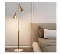 GWJKG Corner Nordic Pole with Adjustable Iron Lampshade High Foot Marble Base Standing Lamp Floor Lamps for Living Room Color Gold Size 27 * 1