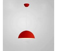GWJKG de Plafond rétro, Ombre de Lampe Suspendue en métal Semi-Circulaire, Feuille de tête à vis, Lampe au Plafond Chotel/Rouge / 30 cm (Rouge, 30 cm)