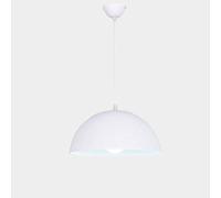 GWJKG de Plafond rétro, Ombre de Lampe Suspendue en métal Semi-Circulaire, Feuille de tête Unique E27, Lampe de Plafond Chotel/Rouge / 30 cm (Blanc, 30 cm)