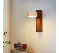 GWJKG Dimmable Stone Mur Mall ° Rotation Adjustable Indoor Lampe with Switch, Natural White Wall Light pour Chambre, Salon, escalier (Bois, b)