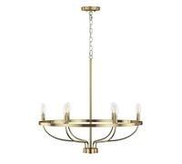 GWJKG Farmhouse Chandelier 28,14 Pouces 6-Light Matte Black Chandelier Industrial Classic Pendant Light Style Plafond Suspendu pour Le Salon Room Room Room Foyer (Gold)